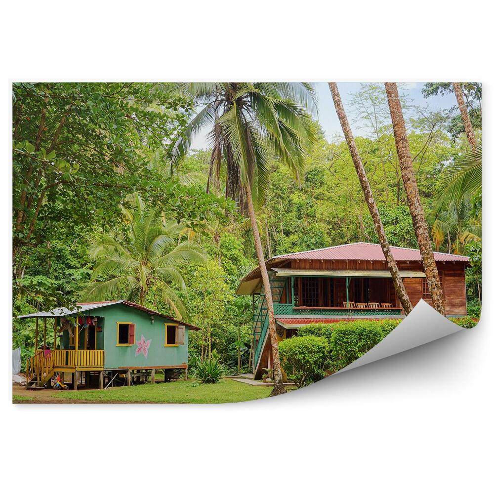 Fototapeta na ścianę Karaiby chaty z tropikalną roślinnością
