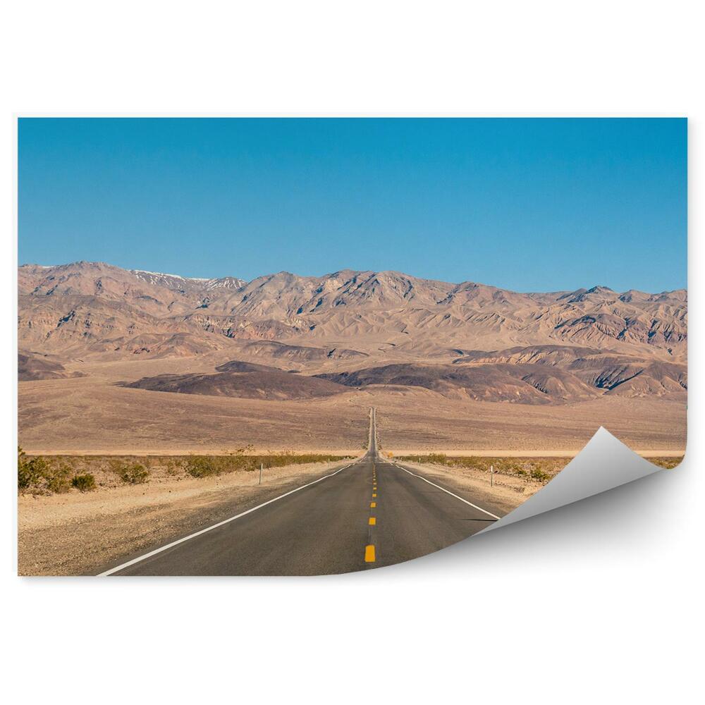 Fototapeta na ścianę droga Kalifornia znak drogowy niebo góry