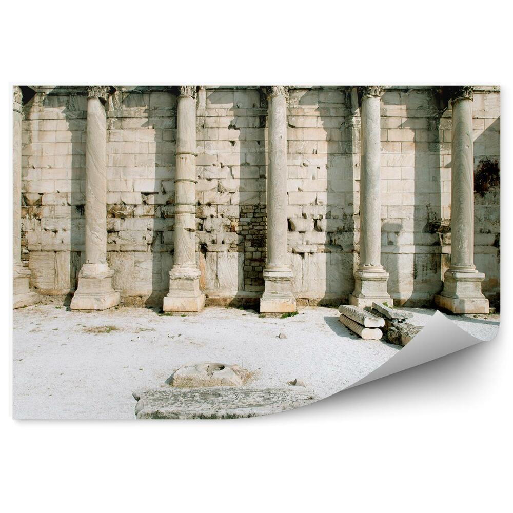 Fototapeta Starożytna biblioteka ateny ruiny