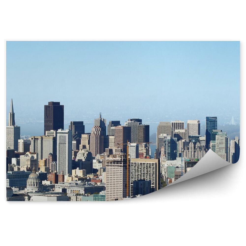 Okleina ścienna budynki wieżowce droga niebo San Francisco