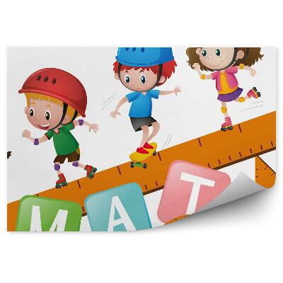 Okleina ścienna Matematyka przybory geometryczne dzieci zabawa