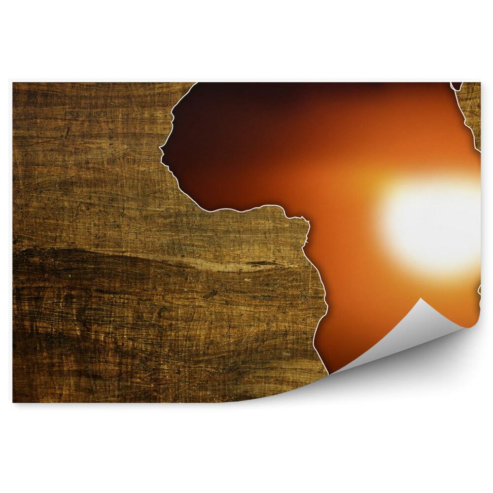 Fototapeta Mapa kontynentu afryka blask zachód słońca
