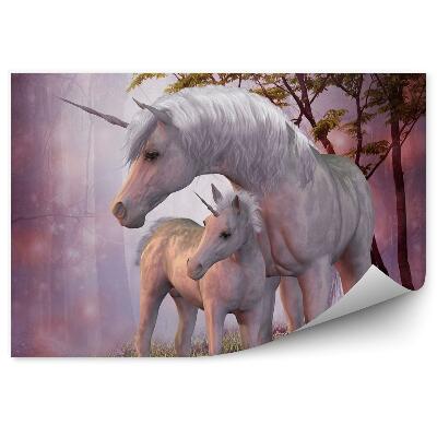 Fototapeta Klacz i źrebię jednorożca