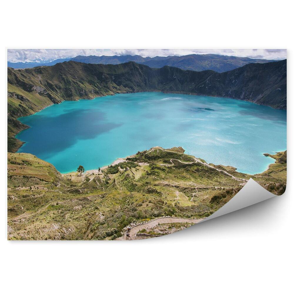 Fototapeta na ścianę Jezioro w kalderze wulkanu Quilotoa
