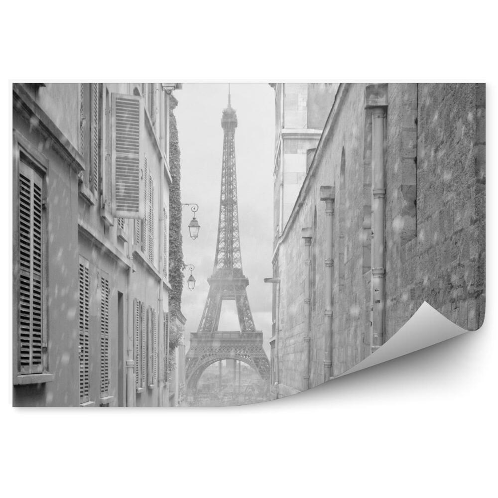 Fototapeta Wieża eiffla widok z ulicy w paryżu