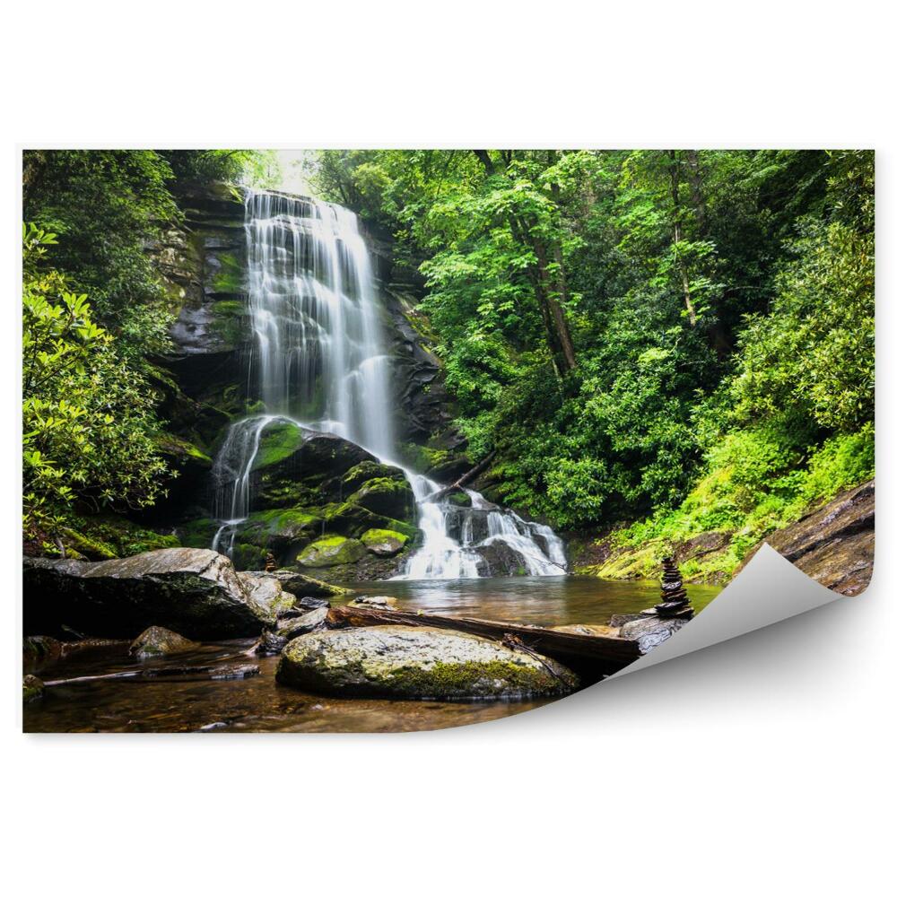 Fototapeta Wodospad wśród leśnej zielen