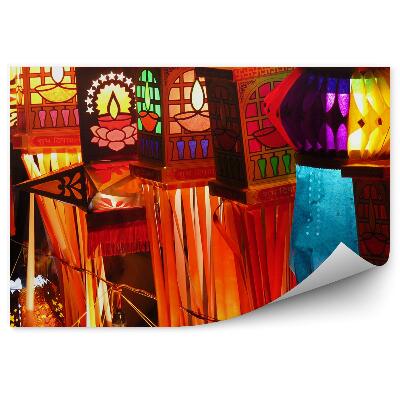 Fototapeta Indyjskie latarnie lampiony zdobione światła noc