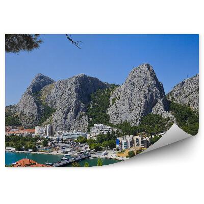 Fototapeta Skaliste góry miasto most woda