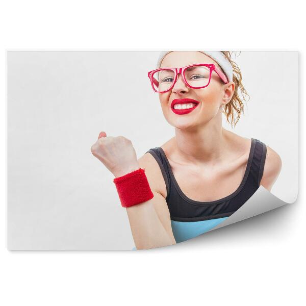 Fototapeta samoprzylepna Kobieta fitness okulary