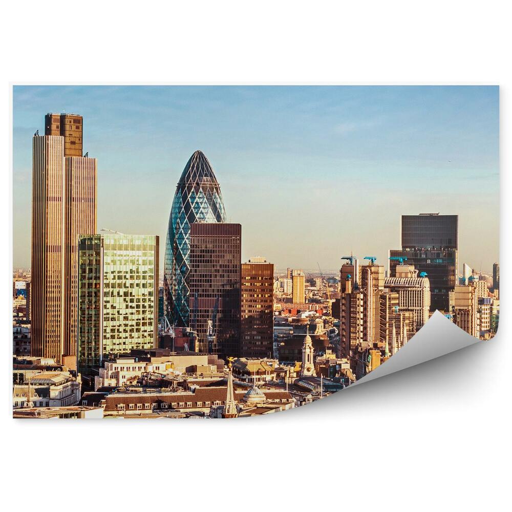 Fototapeta budynki wieżowce niebo chmury Londyn