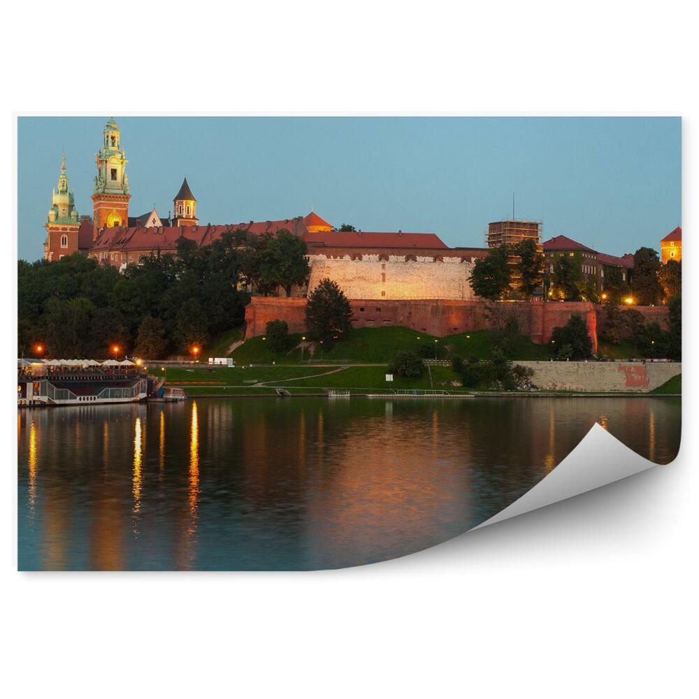 Fototapeta na ścianę Wisła jacht wzgórze zamek Wawel Kraków