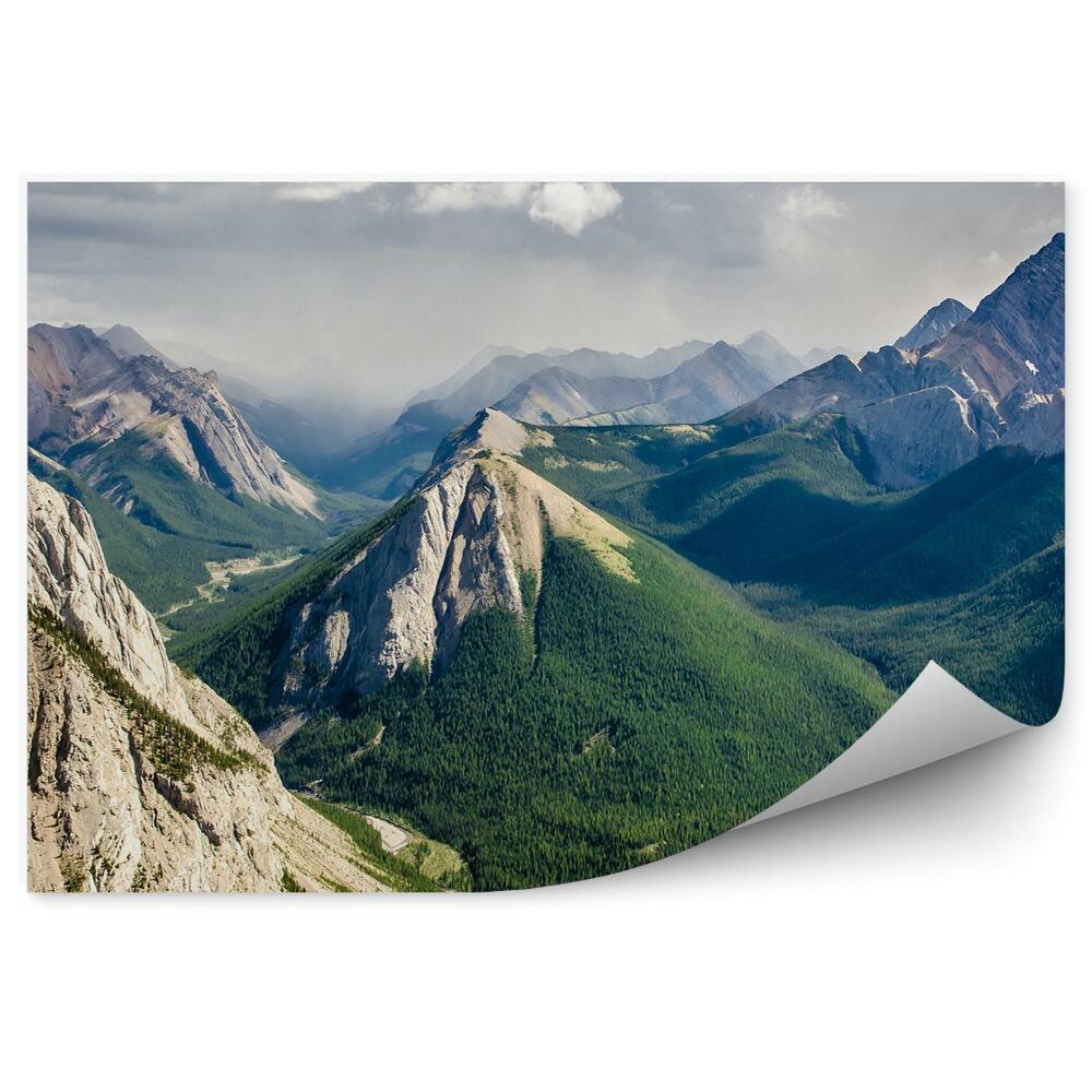 Fototapeta Góry krajobraz rośliny zieleń niebo chmury kanada jasper