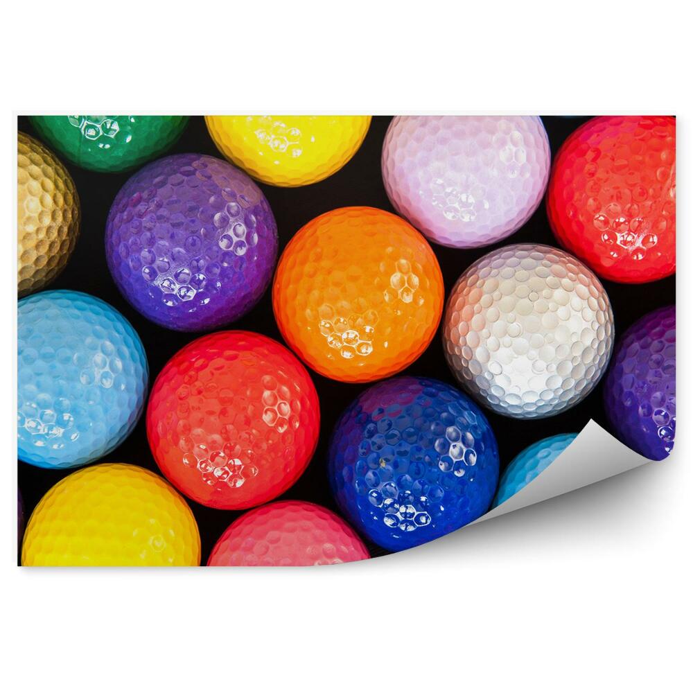 Okleina ścienna Kolorowe piłki golfowe