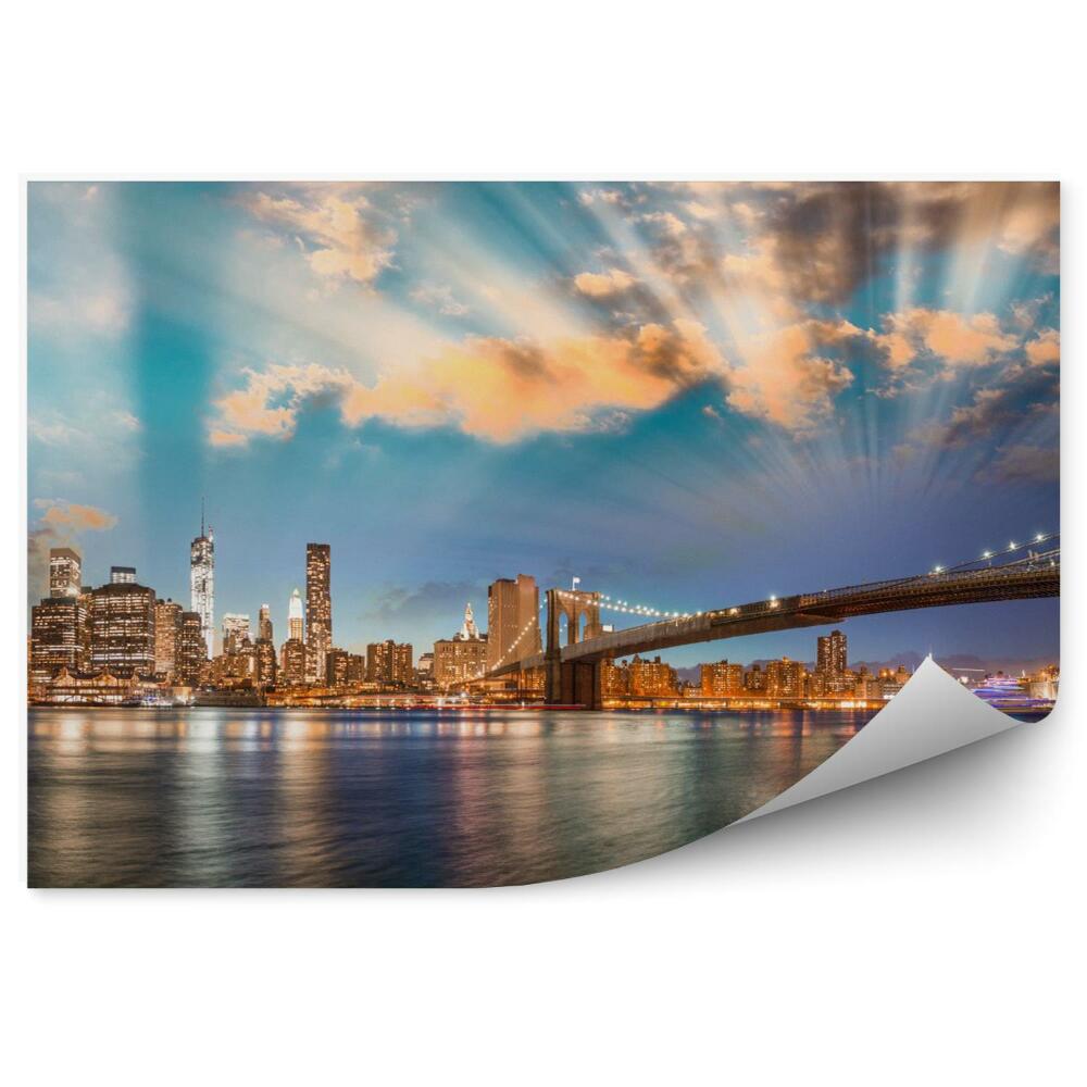 Fototapeta Panorama brooklyn bridge i manhattan