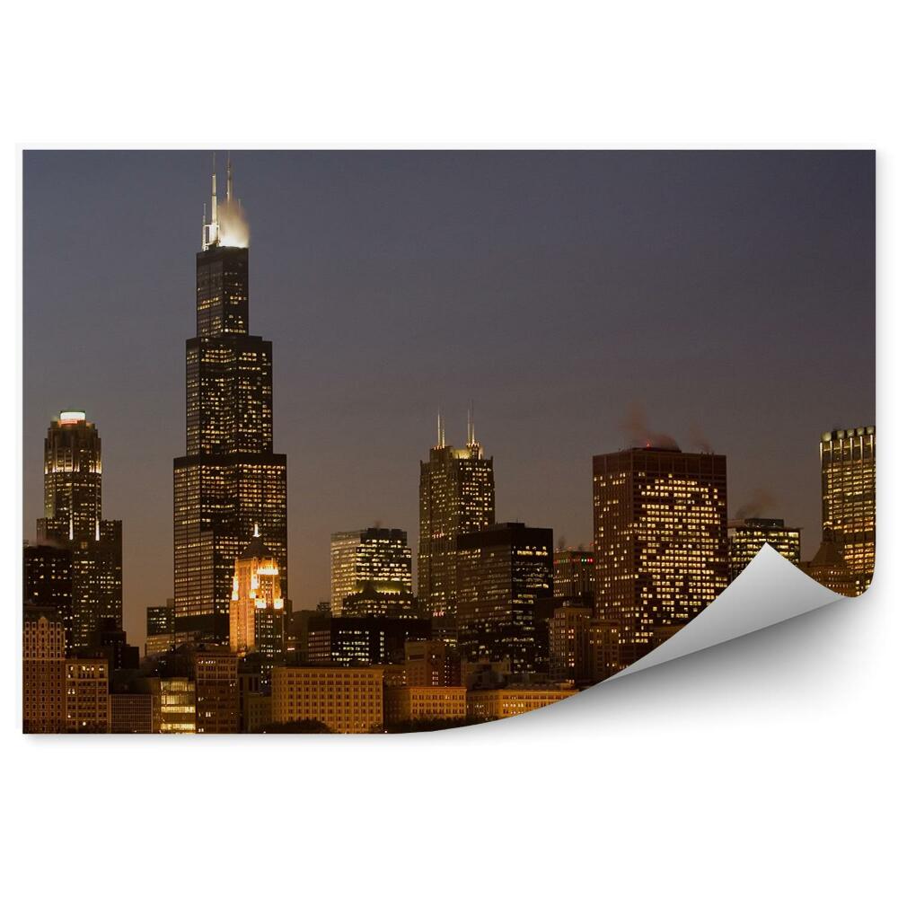 Fototapeta na ścianę wieżowce światła Chicago ocean