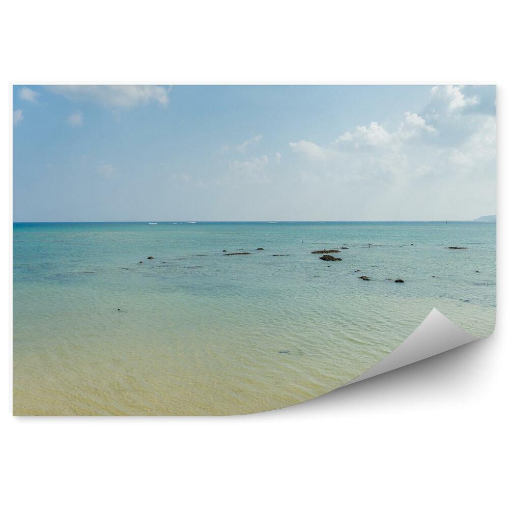 Okleina na ścianę Plaża błękitna woda