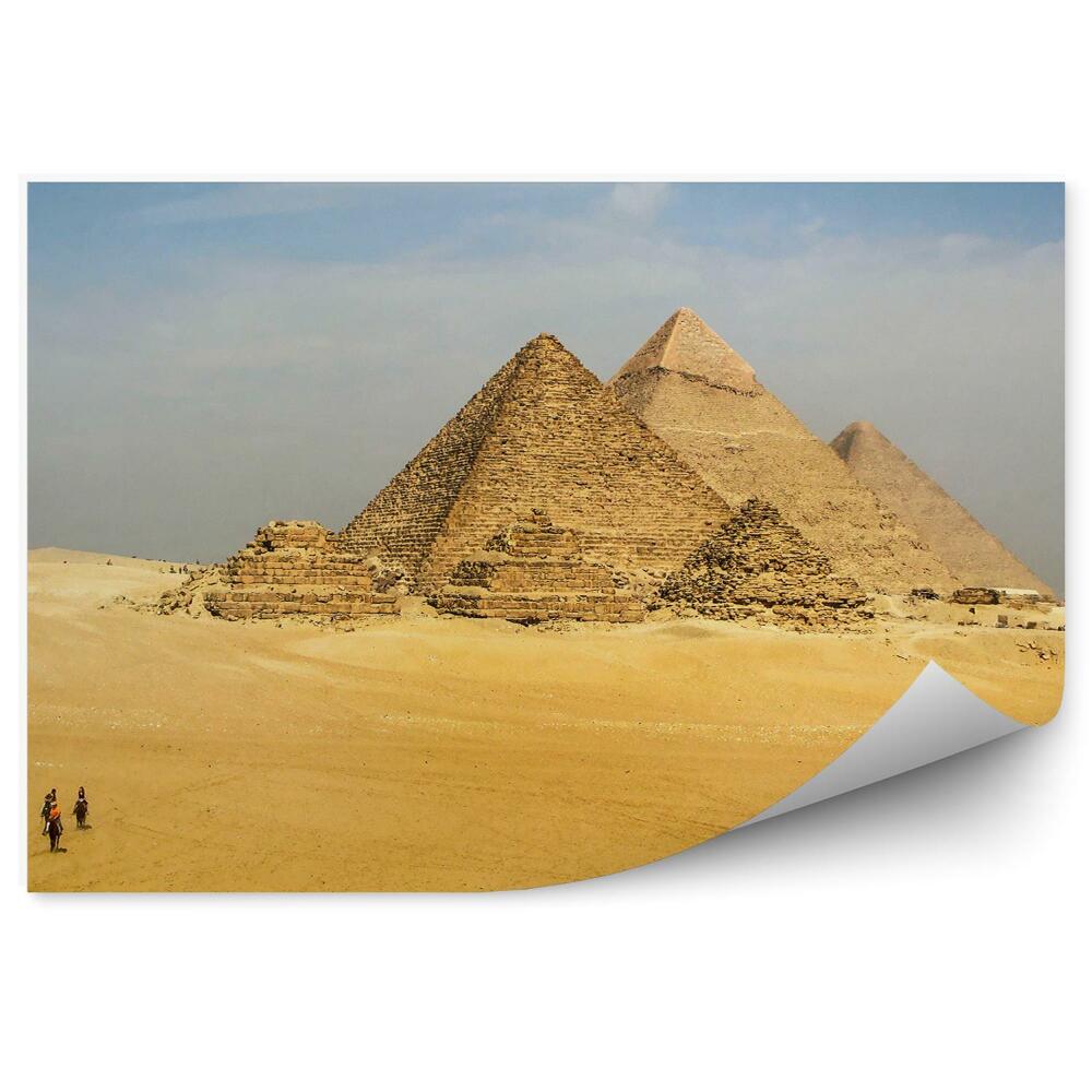 Okleina ścienna Piramidy w gizie egipt piasek turyści