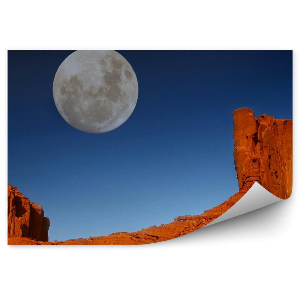 Fototapeta Dolin skał arizona utah księżyc niebo