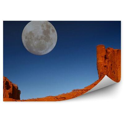 Fototapeta Dolin skał arizona utah księżyc niebo