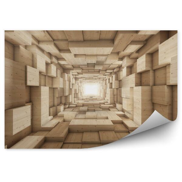 Fototapeta Drewniany tunel 3d