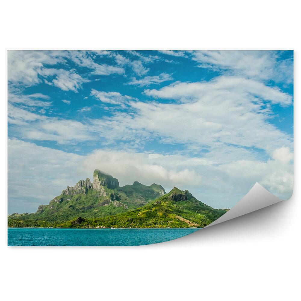 Fototapeta na ścianę Zielona roślinność wyspy wzgórze