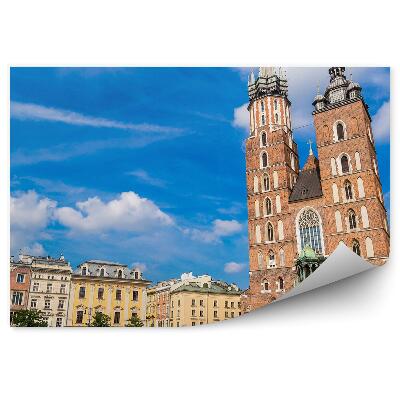 Fototapeta na ścianę kościół Mariacki rynek Kraków niebo chmury