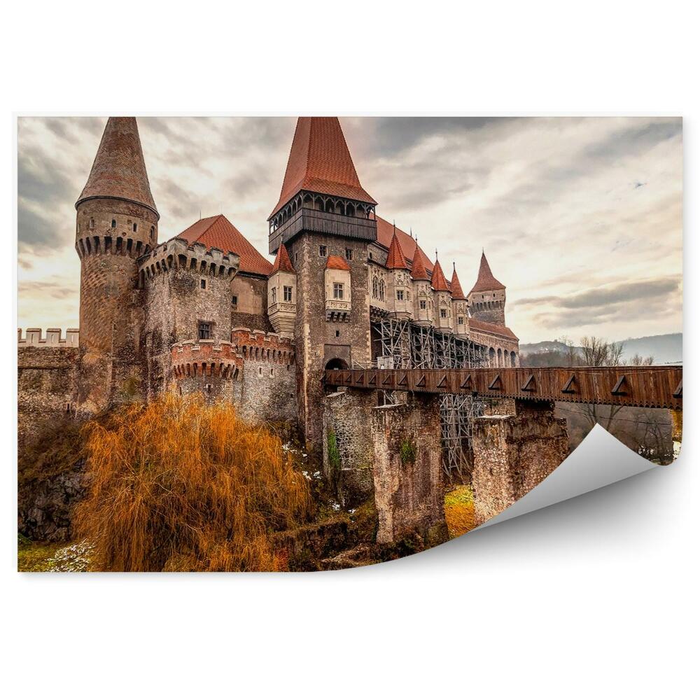 Okleina na ścianę Rumunia stary zamek ruiny most