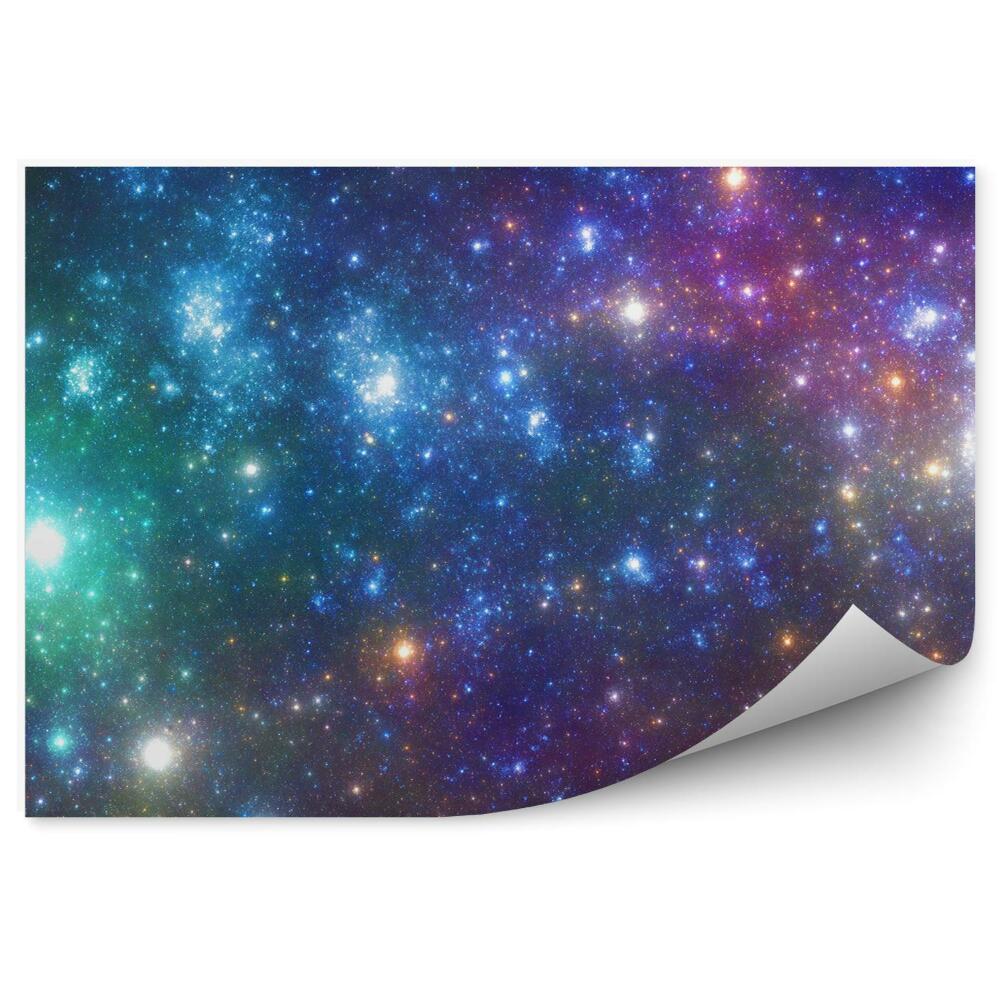 Fototapeta Niebieskie fioletowe tło gwiazdy galaktyka