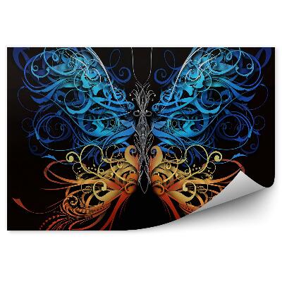 Fototapeta Motyl niebieskie pomarańczowe skrzydła abstrakcja