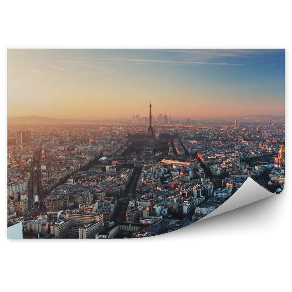 Fototapeta Panorama paryża o zachodzie słońca