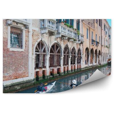 Fototapeta Kajaki kanał wenecja podróżnicy turystyka