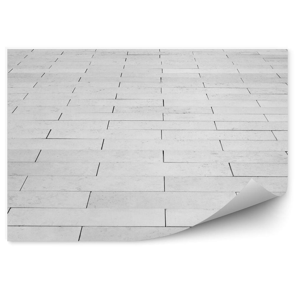 Fototapeta samoprzylepna Biała ceglana podłoga perspektywa