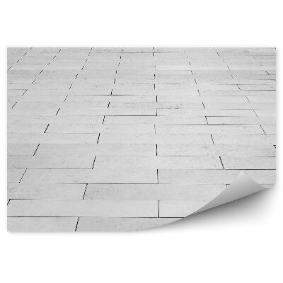 Fototapeta samoprzylepna Biała ceglana podłoga perspektywa