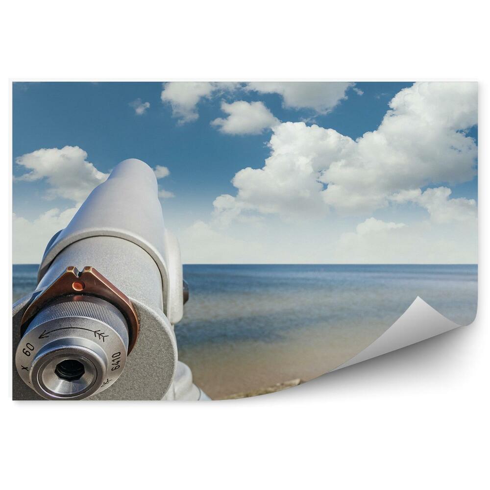 Fototapeta Teleskop plaża ocean plaża niebo chmury
