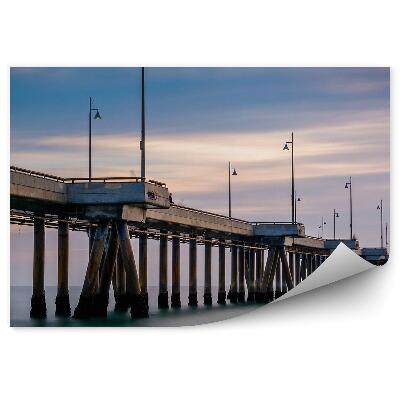 Fototapeta samoprzylepna Wenecja molo latarnie błękit