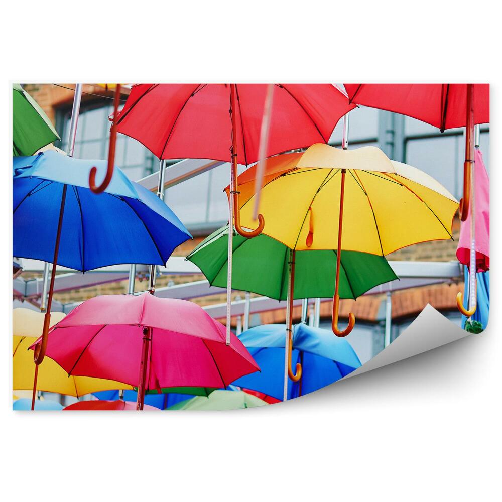 Fototapeta kolorowe parasolki ulica Londyn