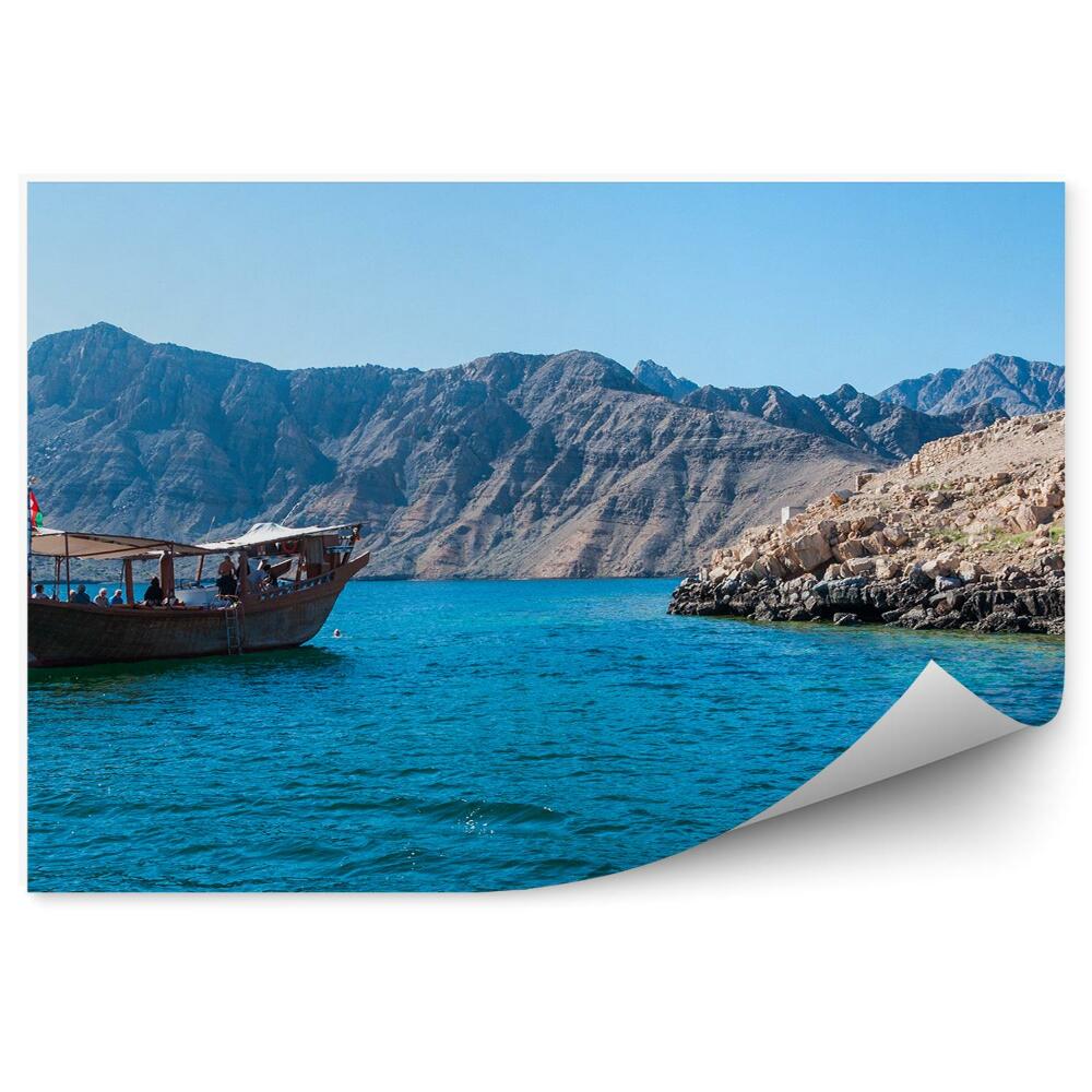 Fototapeta na ścianę Zatoka Omańska łódka ludzie wyspa
