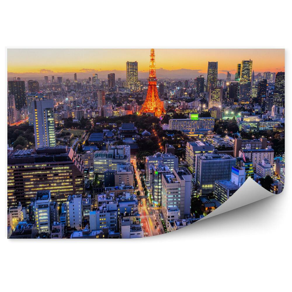 Fototapeta Tokio tower budowle architektura miasto światła