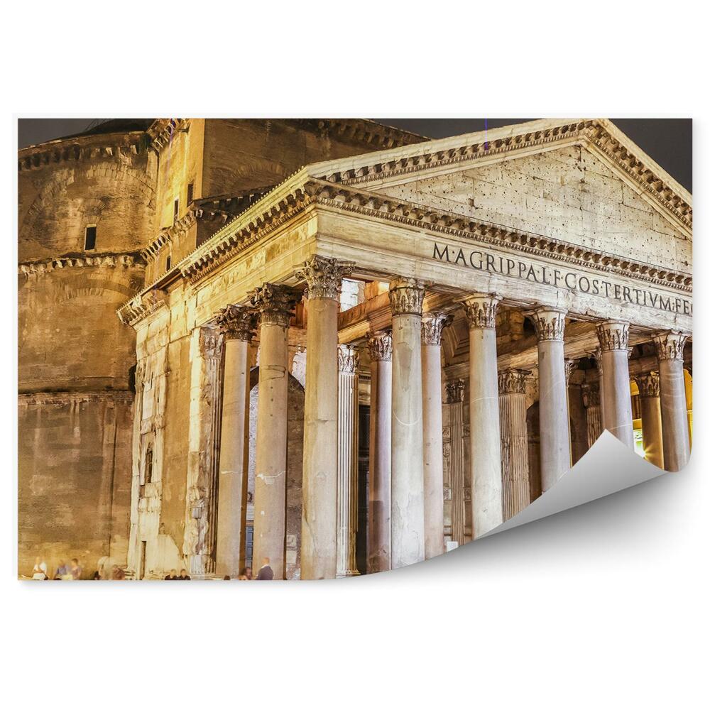 Fototapeta na ścianę Panteon Rzym noc ludzie