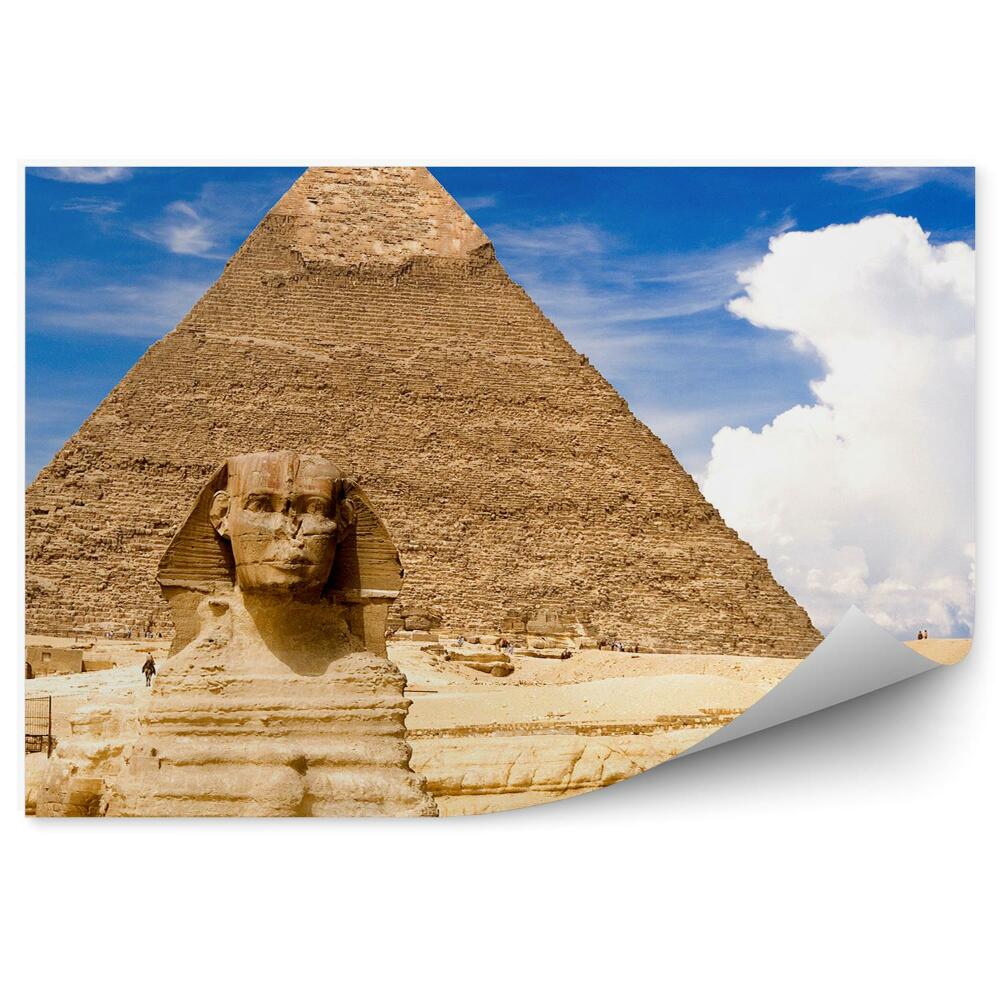 Okleina na ścianę Sfinks na tle piramidy