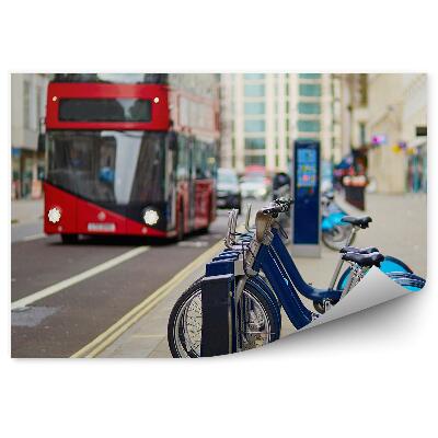 Okleina na ścianę Rowery do wynajęcia miasto londyn