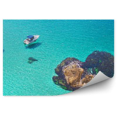 Fotopeta Wyspa kształt serca błękitna woda widoki