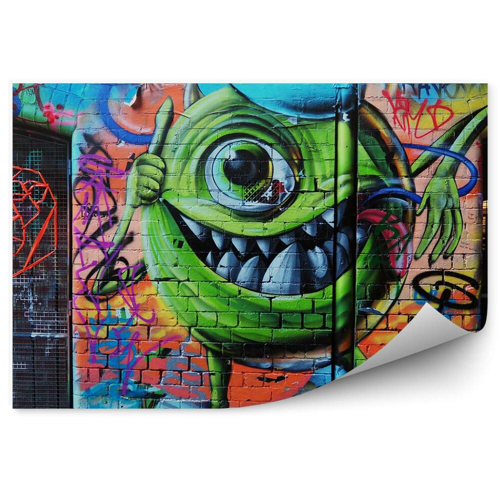 Okleina na ścianę Graffiti potwory i spółka kreskówka