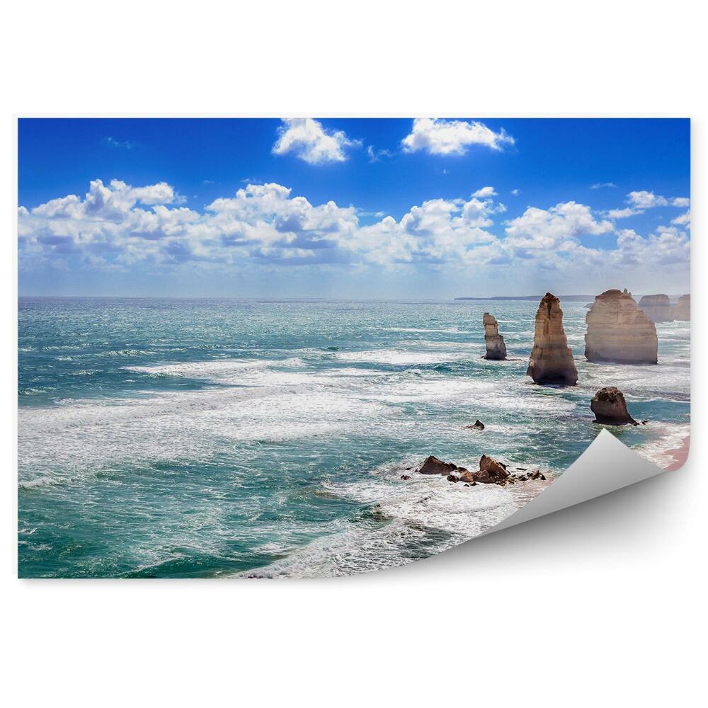 Fototapeta Dwunastu apostołów ocean plaża australia fale niebo chmury