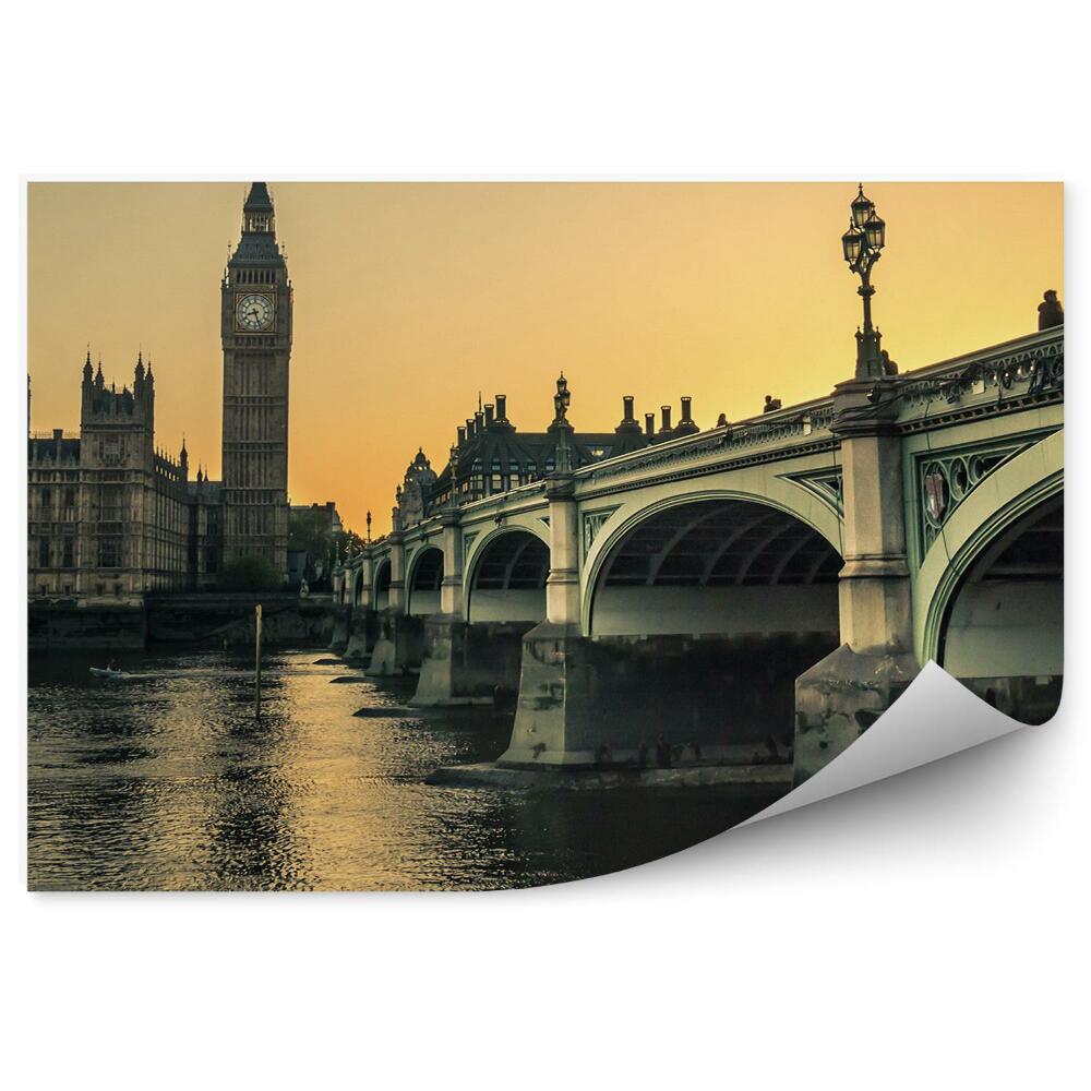 Fototapeta Westminster Pałac Big Ben most tamiza Londyn zachód słońca