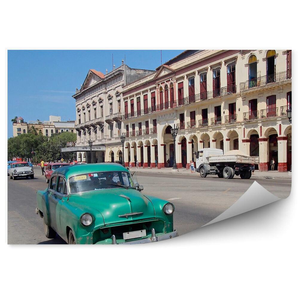 Okleina ścienna Fasada budynki auta architektura kuba