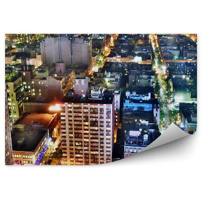 Fototapeta wieżowce drogi światła Nowy Jork