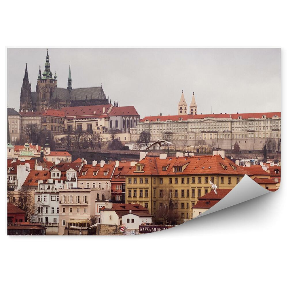 Okleina na ścianę panorama miasta Praga zamek Praski
