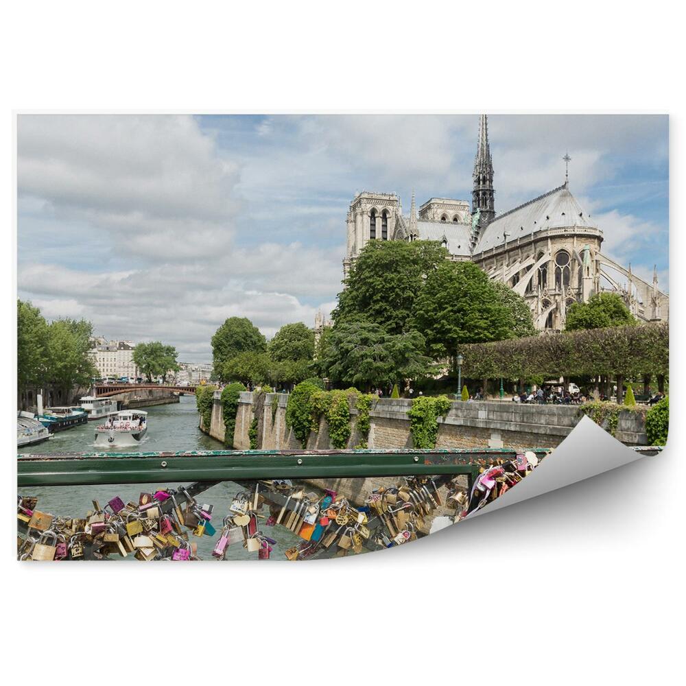 Fotopeta Paryż francja miłość most kłódki