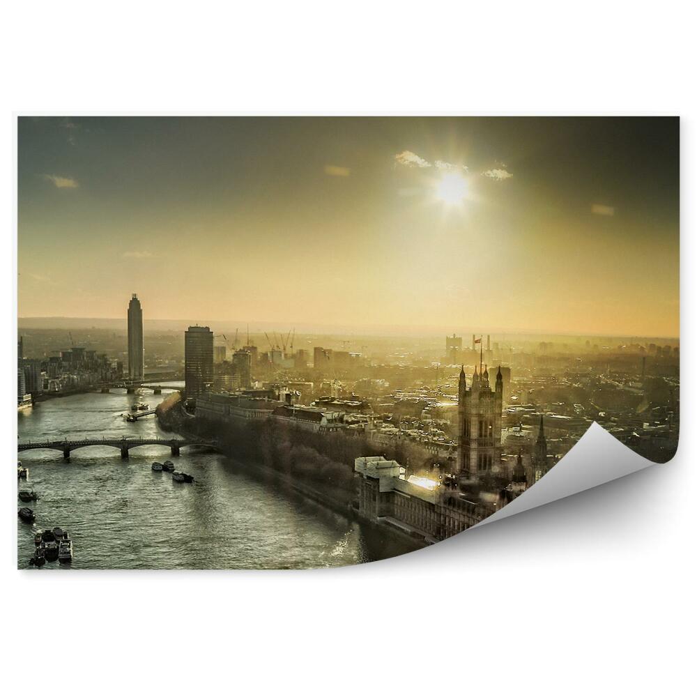 Fototapeta Panorama miasta londyn rzeka mosty